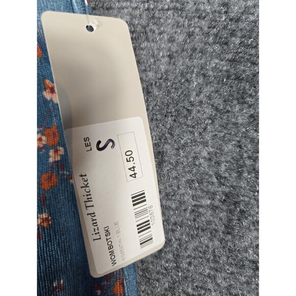 Les Soeurs Skirt Womens Small Blue Floral Corduroy Button Front Lizard Thicket - Picture 5 of 9